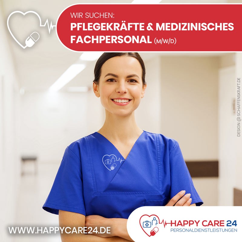 Pflegekräfte und medizinisches Fachpersonal gesucht.